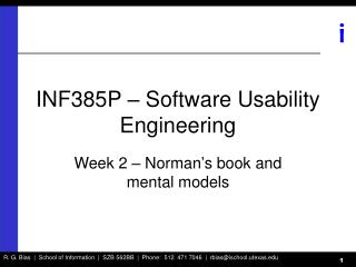 INF385P – Software Usability Engineering