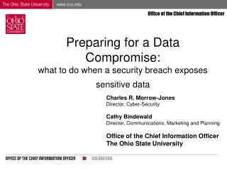 Preparing for a Data Compromise: what to do when a security breach exposes sensitive data