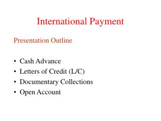 International Payment