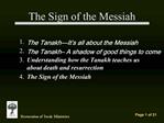 The Sign of the Messiah