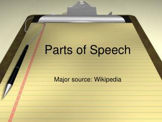 Parts of Speech