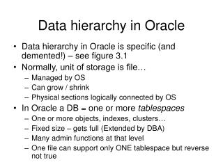 Data hierarchy in Oracle