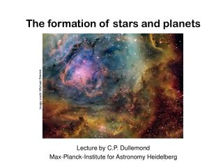 The formation of stars and planets