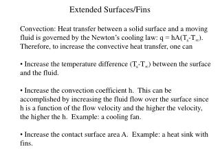 Extended Surfaces/Fins