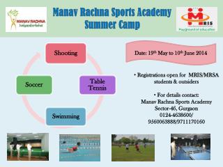 Manav Rachna Sports Academy Summer Camp