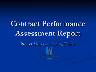 Contract Performance Assessment Report