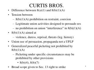 CURTIS BROS.