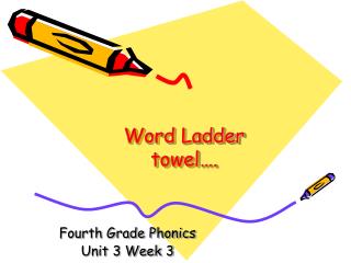 Word Ladder towel….