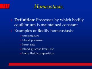 Homeostasis.