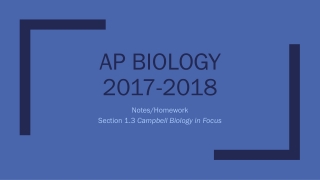 Ap biology 2017-2018