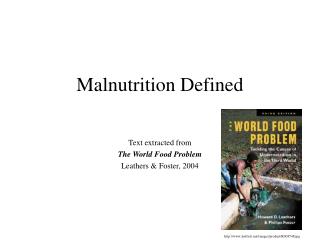 Malnutrition Defined