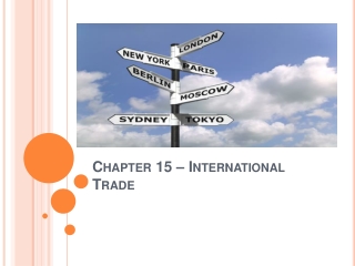 Chapter 15 – International Trade