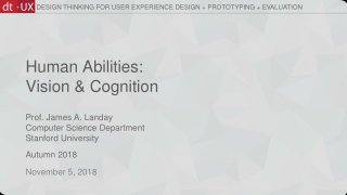 Human Abilities: Vision &amp; Cognition