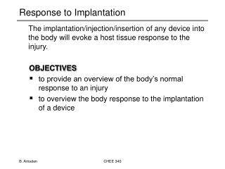 Response to Implantation
