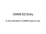 CMMS EZ Entry