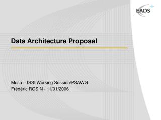 Data Architecture Proposal