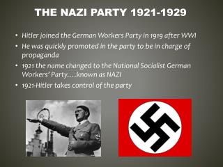 The nazi party 1921-1929
