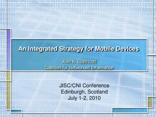 An Integrated Strategy for Mobile Devices