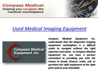 Used Medical Imaging Equipment