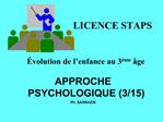 LICENCE STAPS