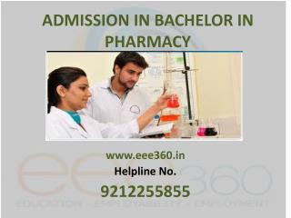 Admission in B.Pharma