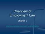 Overview of Employment Law