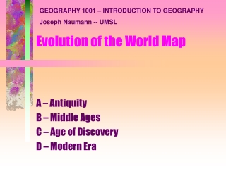 world map evolution (i)