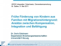 Fr he F rderung von Kindern aus Familien mit Migrationshintergrund: Ans tze zwischen Kompensation, Integration und Bef h