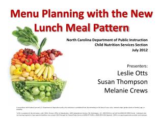 Menu Planning with the New Lunch Meal Pattern
