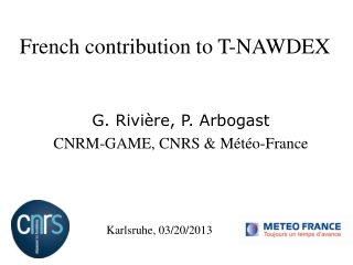 French contribution to T-NAWDEX