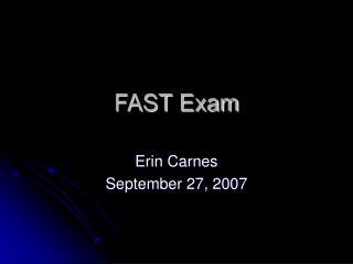 FAST Exam