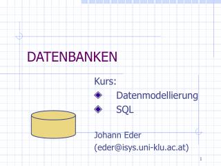 DATENBANKEN