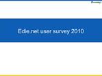 Edie user survey 2010