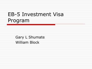 EB-5 Investment Visa Program