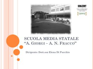 SCUOLA MEDIA STATALE “A. Giorgi – A. N. Fracco”