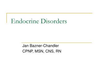 Endocrine Disorders