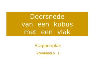 Doorsnede van een kubus met een vlak