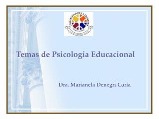 Temas de Psicología Educacional