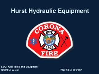Hurst Hydraulic Equipment