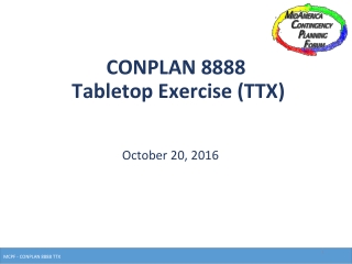 CONPLAN 8888 Tabletop Exercise (TTX)