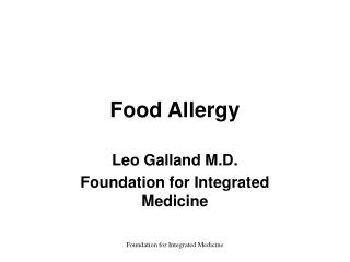 Food Allergy