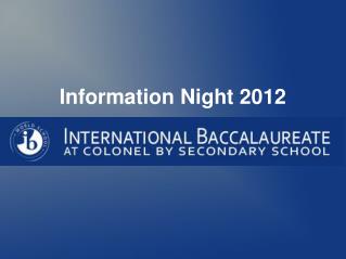Information Night 2012