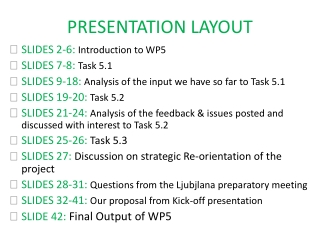 PRESENTATION LAYOUT