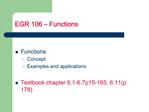 EGR 106 Functions