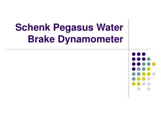 Schenk Pegasus Water Brake Dynamometer