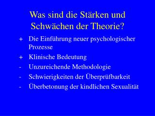 Was sind die Stärken und Schwächen der Theorie?