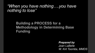 “When you have nothing….you have nothing to lose”