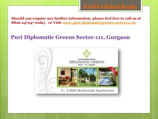 Puri Diplomatic Greens sector-111 gurgaon 9540545454