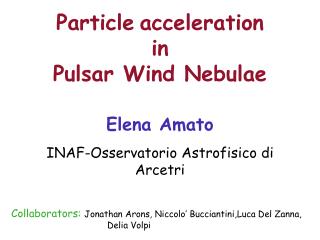 Particle acceleration in Pulsar Wind Nebulae