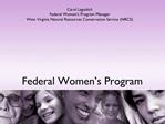 Federal Women s Program